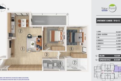 Apartament 3 camere Pipera - Avans 10.000 euro - 18