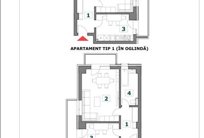 Apartament NOU 51 mp, incalzire pardoseala, parcare subterana, Bucium - Visan - 3