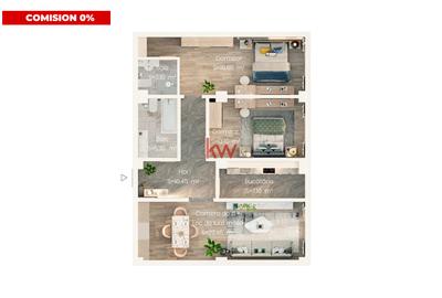 Apartament 3 camere 80 mp | Bloc nou | Parcare inclusă  | Valea Lupului - 3