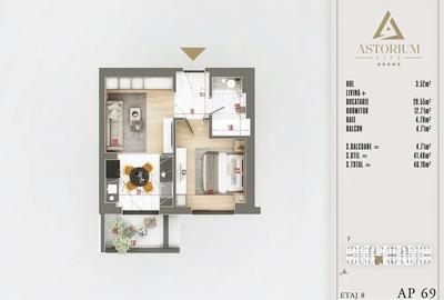 2 CAM TIP STUDIO , BLOC NOU,  PALLADY, ASTORIUM LIFE - 1