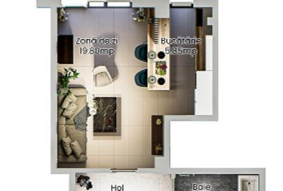 Apartament cu 1 camera de vanzare, Casa Sindicatelor, bloc nou - 2