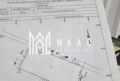 Teren Construcții intravilan de 739 mp, în Olteni