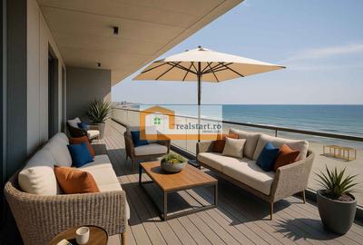 Vedere frontala la Mare, Prima linie, Penthouse tip Duplex, bloc Boutique - 7