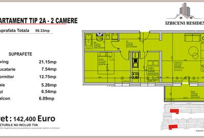 Apartament 2 Camere TIP A in complex Izbiceni Residence - 2
