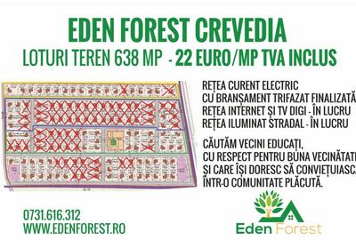 Lot teren Eden Forest Crevedia cu bransament curent trifazic existent - 5