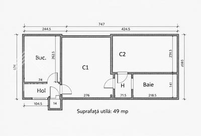 Apartament 2 camere, Semicentral, poziție excelentă, etaj intermediar,zonă verde - 1
