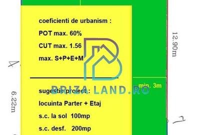 Bucurestii Noi, Laminorului, teren 322mp, d=12.38m, casa demolabila - 4
