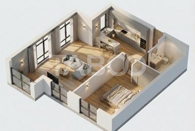 Apartament cu 2 camere decomandat, mobilat în Exterior Sud