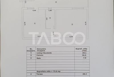 Apartament 2 camere decomandat 73 mp utili + terasa 28 mp nou 2025 - 2