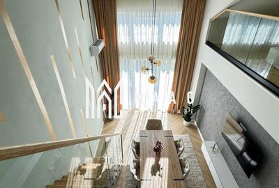 Penthouse cu 5 camere semidecomandat, mobilat în Cristian