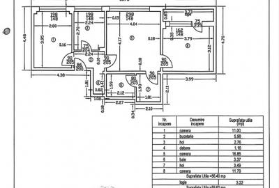 Apartament 3 cam, cf 1, semidec, Nord - Cameliei - 7