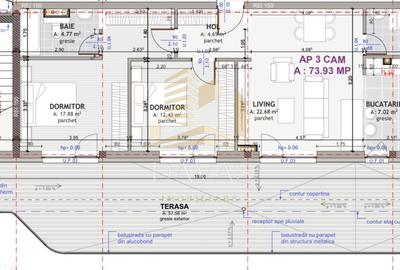 Penthouse de 3 camere semidecomandat | Florești - 2