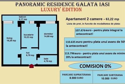 Apartament 2 camere de vanzare in Iasi, Galata, 63,22 mp, bloc cu lift - 2