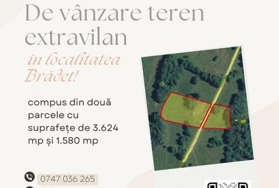 Teren agricol extravilan de 5204 mp, în Brădet