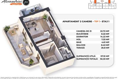 Apartament 2 camere cu terase generoase- bloc nou- parcare - 5