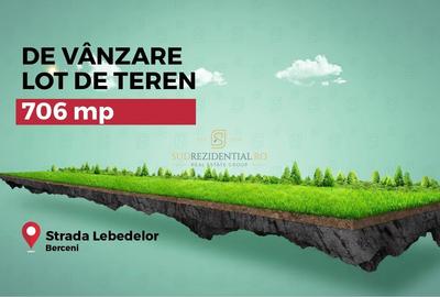 Teren intravilan, Com Berceni,706 mp,zona rezidentiala,Str. Lebedelor - 1