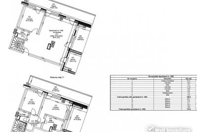 Duplex et 10+11, 3 dorm, 3 bai, Su 110mp + 64mp terase, ansamblul Wings - 6