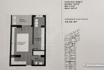 Apartament 1 camera, balcon, Gheorgheni - 3