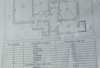 Apartament 3 camere, comfort 1 decomandat, zona Scolilor. Etaj 3. - 2