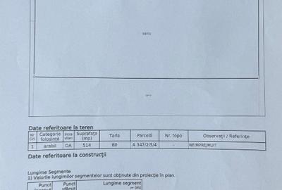 Vând teren zona Golful Pescarilor ( RO-RO )  514 mp , nr. cadastral 108950 - 4