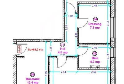 Apartament 2 camere - 63 mp, etaj intermediar - Shopping City Sibiu - 3