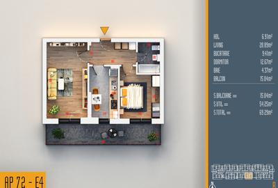 Apartament 2 camere | Decomandat | Incalzire in pardoseala | Direct Dezvoltator