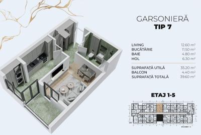 Garsoniera de vanzare Etaj 1! - 4