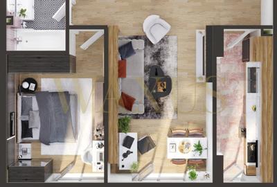 Apartament semifinisat - 2 camere I 59mp I Terasa I Garaj - Fabricii - 4