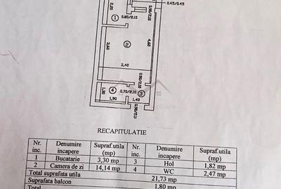 Garsoniera Galata etajul 3 - 1