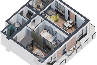 Apartament 3 camere, 79.73 mp – Design premium  0% comision - 1