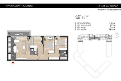 Vânzare, apartament cu 4 camere în zona Bucureștii Noi - 2