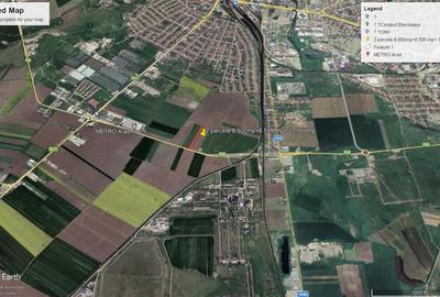 Teren intravilan 2 parcele de 8500 mp front la centura Aradului linga Metro - 9