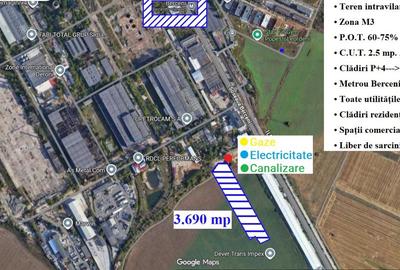 TEREN INTRAVILAN 3700MP METROU BERCENI - 1