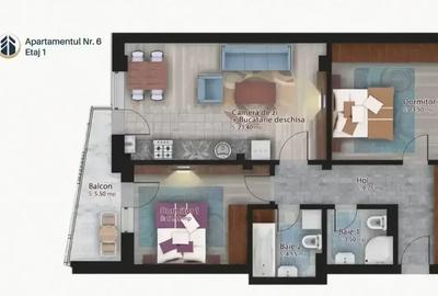 Apartament 3 camere, 72,45mp |Lux |Metroul Bucur Obor  COMISION 0 % - 8