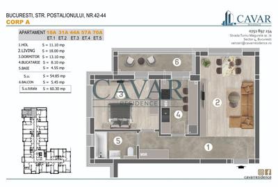 Apartament cu 2 camere decomandat în Apărătorii Patriei