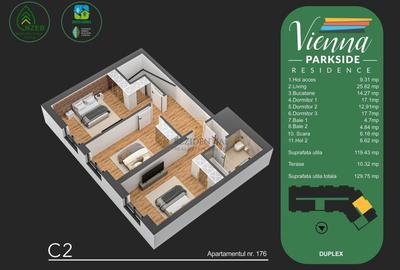 Apartament excelent tip duplex, 4 camere + terasa - Bd.Metalurgiei - 12