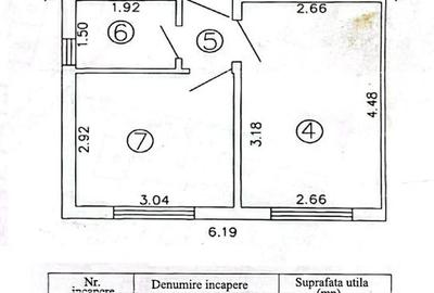 Apartament cu 3 camere, etaj 4, NEMOBILAT, zona CENTRU; - 9