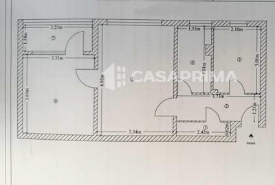 Apartament cu 2 camere nedecomandat, mobilat în Podu Roș