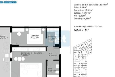 Apartament cu 2 camere semidecomandat în Sopor