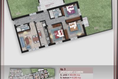 Apartament curte proprie Stefan cel Mare - 3