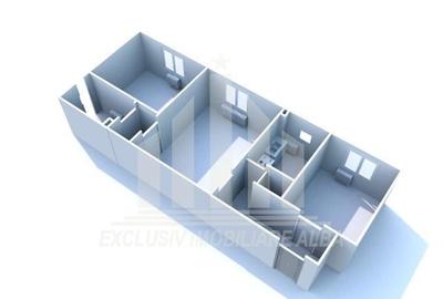 Apartament cu 3 camere semidecomandat, mobilat în Cetate