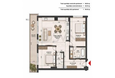 REA1028156 Apartamente 3 camere Aviatiei - 2