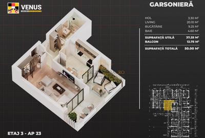 Garsoniera finisata premium, ansamblu rezidential, acces facil metrou - 4