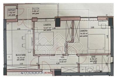 Apartament de vanzare in Sibiu - 3 camere + balcon - ansamblu nou - 2