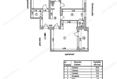 Apartament cu 3 camere decomandat, situat la etajul 7, in Micro 20. - 9
