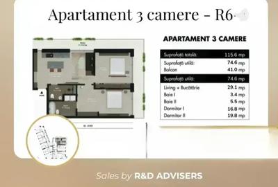Unirii 3 camere premium sut 115,60 mp  | Finisaje top + smart home - 13