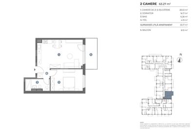 Apartament semifinisat 2 camere | Standarde nZEB | Ansamblu nou | Buna Ziua - 3