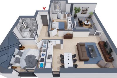 Apartament cu 3 camere decomandat în Torontalului