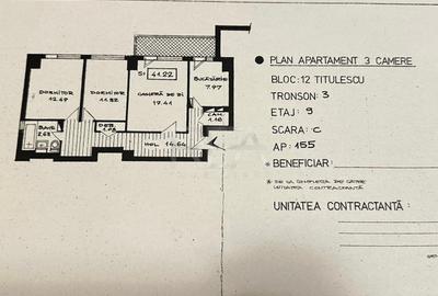 Apartament 3 camere, Titulescu - 11