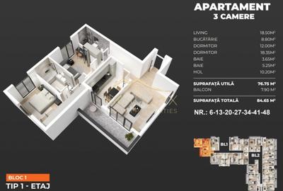 Apartament 3 camere / 84.65 mp/ Popesti Leordeni/ zona Berceni - 4